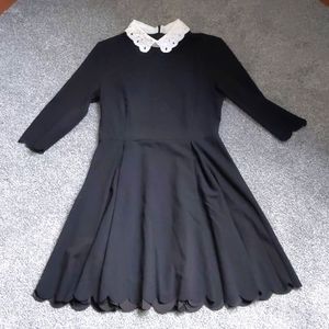 Black dress with white lacy collar - Wednesday Adams, Chilling Adven of Sabrina